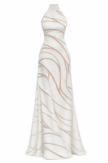 Vestido halter novia
